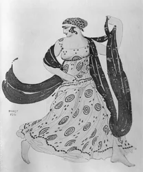 「クレオパトラ」の衣装デザイン、1910